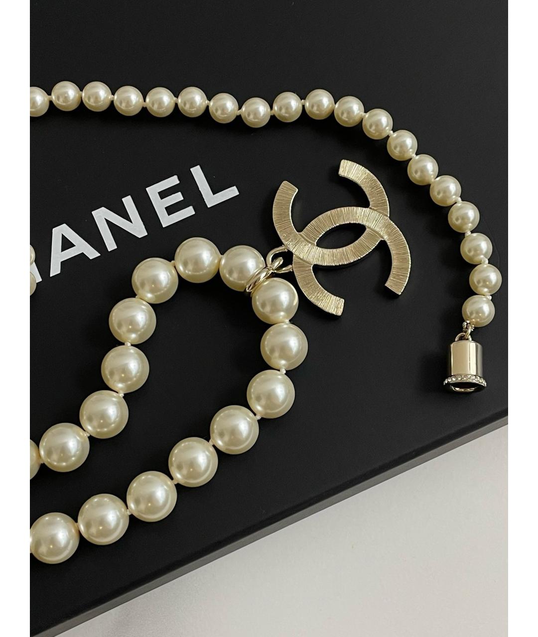 CHANEL Бежевое колье, фото 4