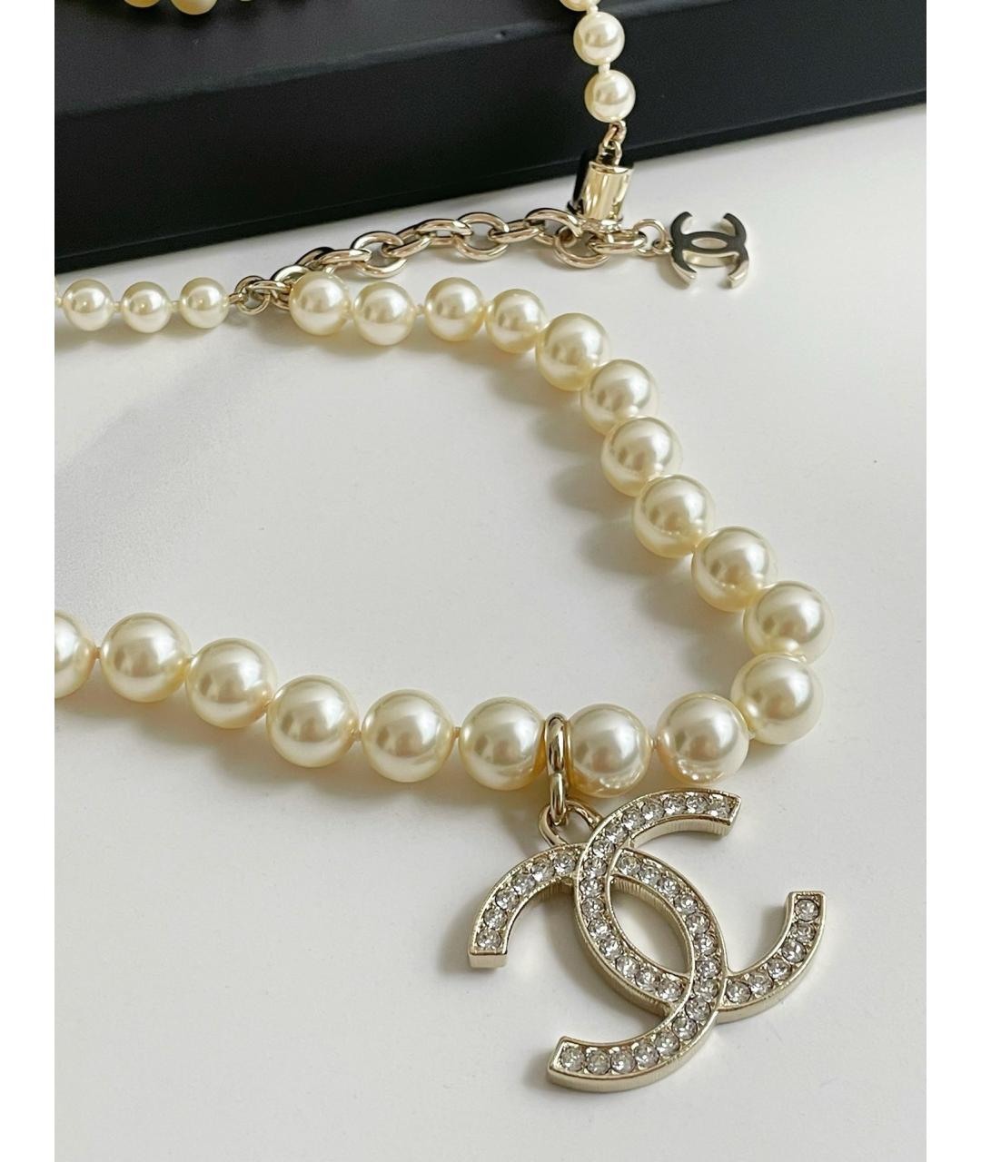 CHANEL Бежевое колье, фото 6