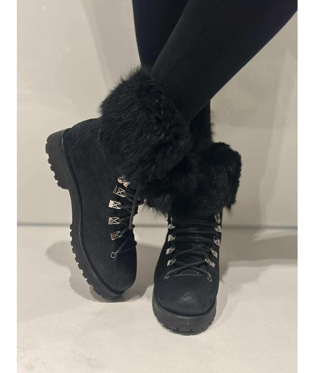 ERMANNO SCERVINO Черные кожаные ботинки, фото 6