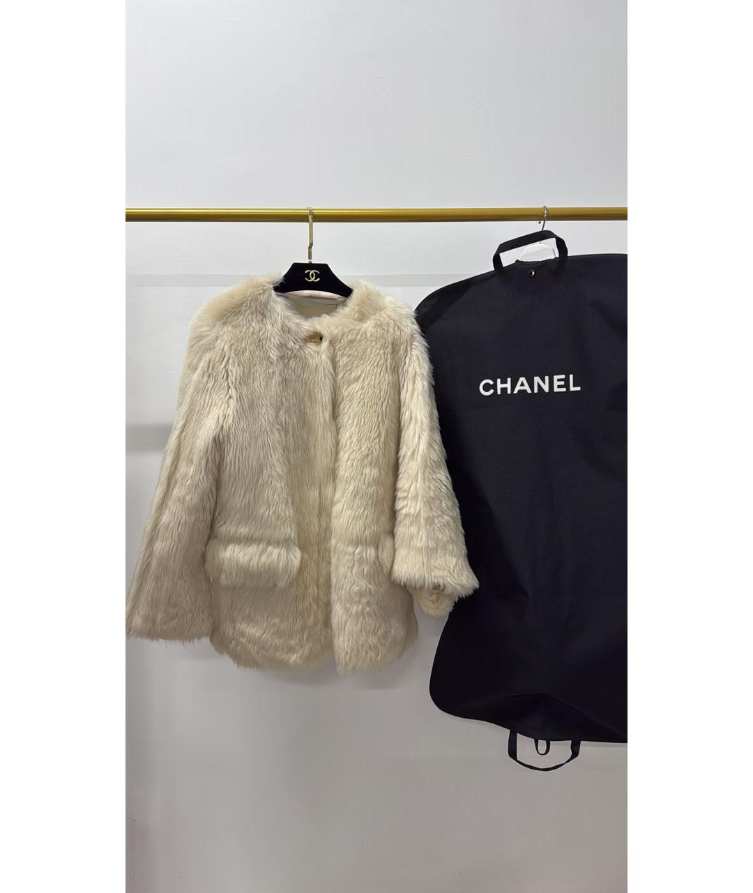 CHANEL Белая шуба, фото 8