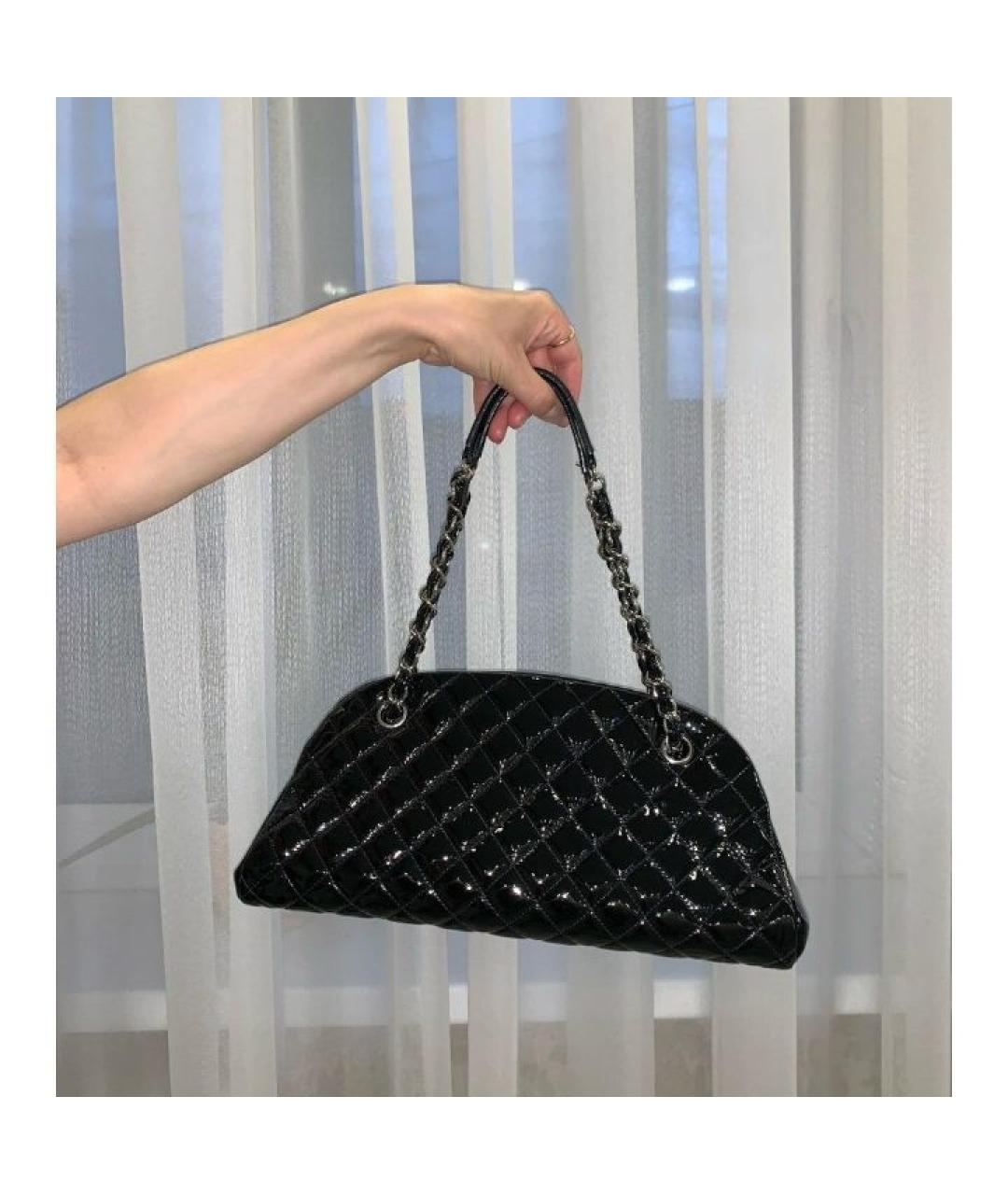 CHANEL Черная кожаная сумка с короткими ручками, фото 2