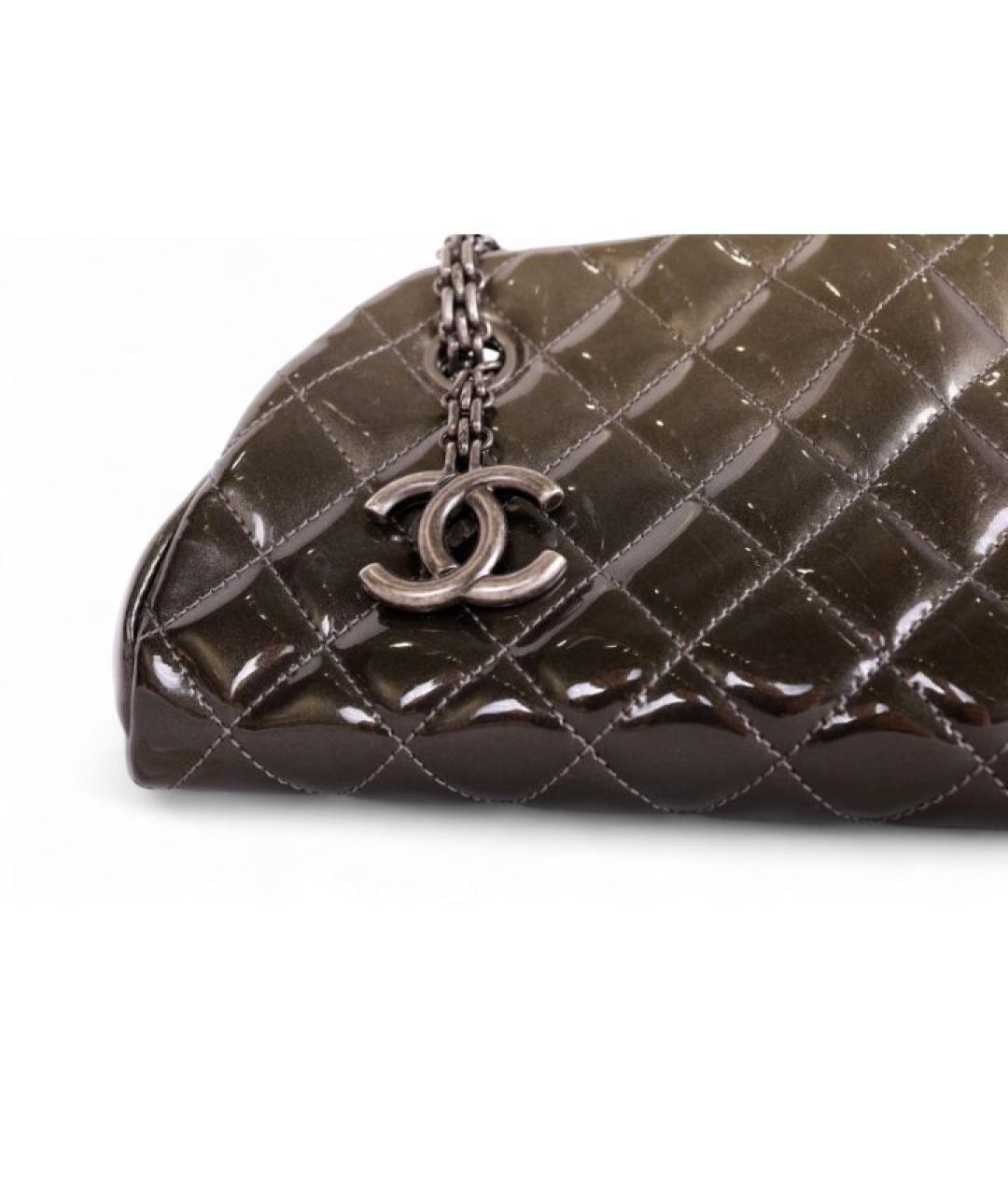 CHANEL Черная кожаная сумка с короткими ручками, фото 8