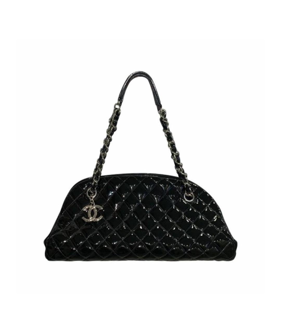 CHANEL Черная кожаная сумка с короткими ручками, фото 1