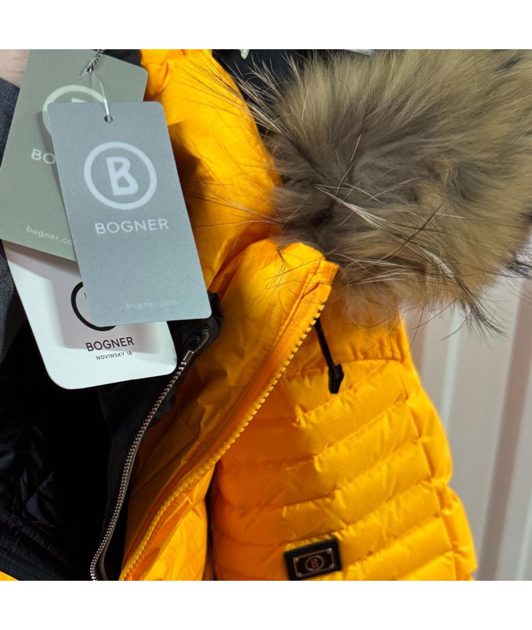 BOGNER Желтая полиэстеровая куртка, фото 4