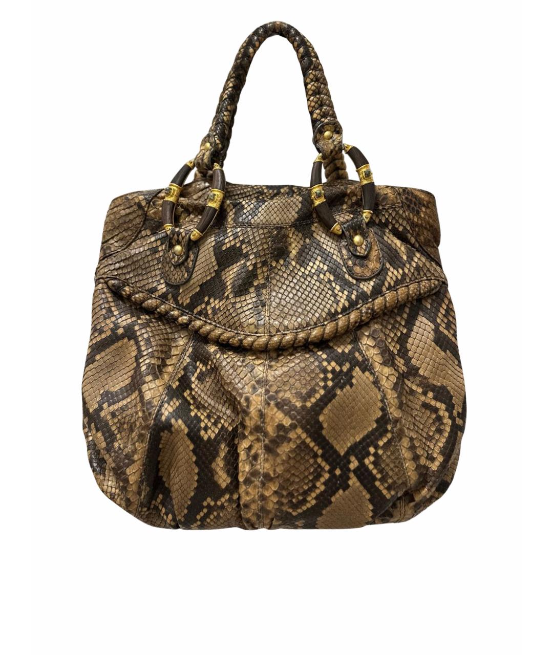 VALENTINO Бежевая сумка тоут из экзотической кожи, фото 1