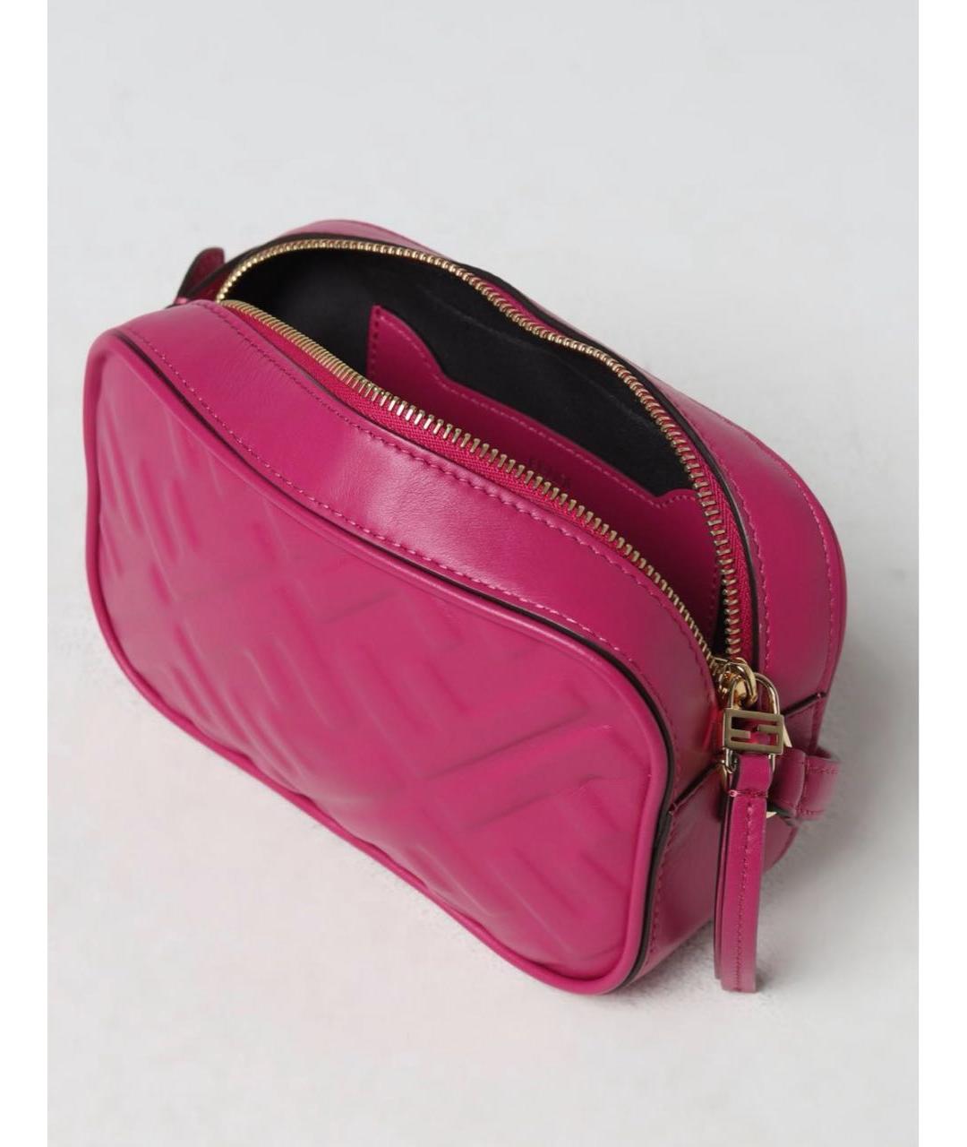 FENDI Фуксия кожаная сумка через плечо, фото 4
