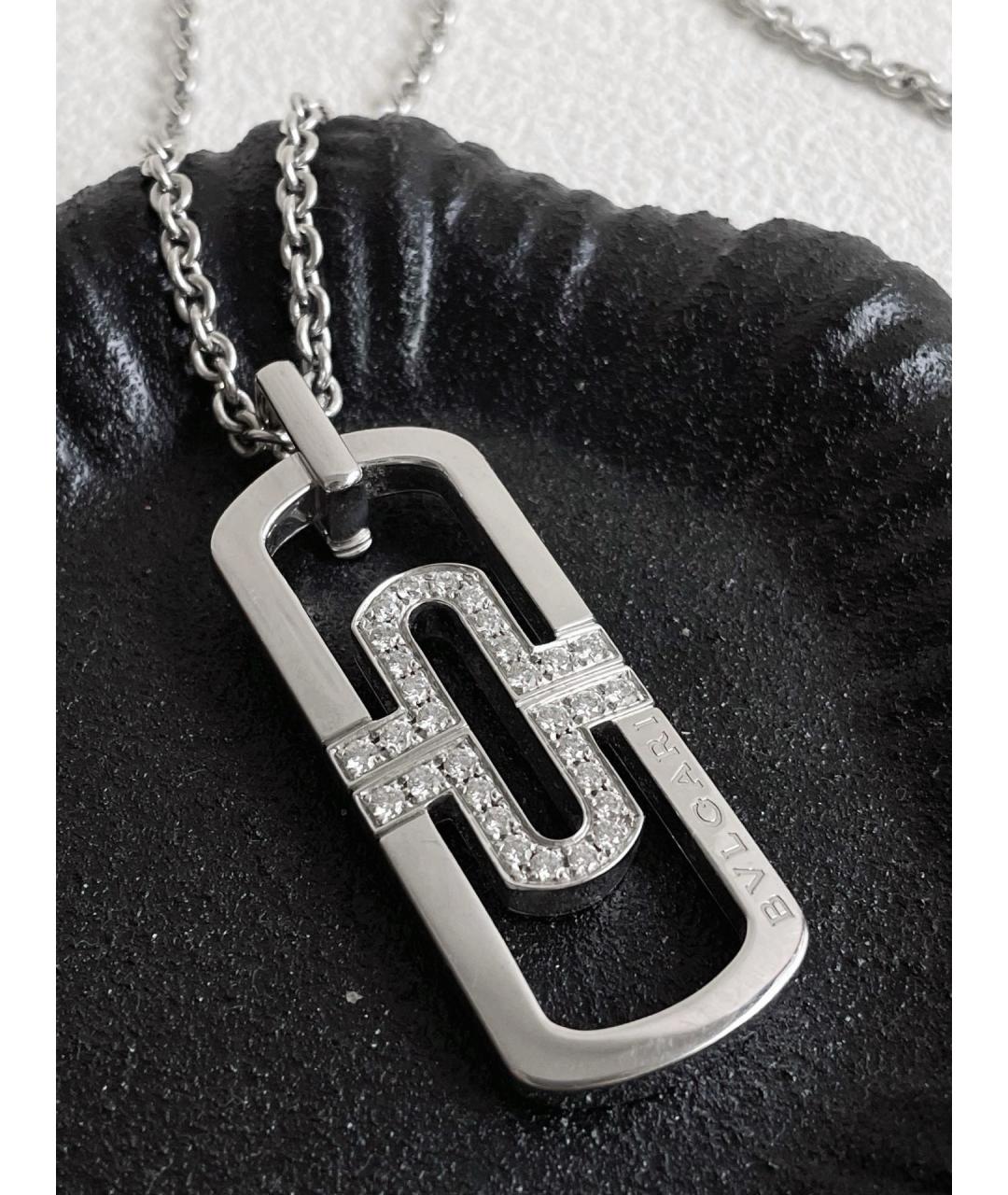 BVLGARI Серебряное колье из белого золота, фото 2