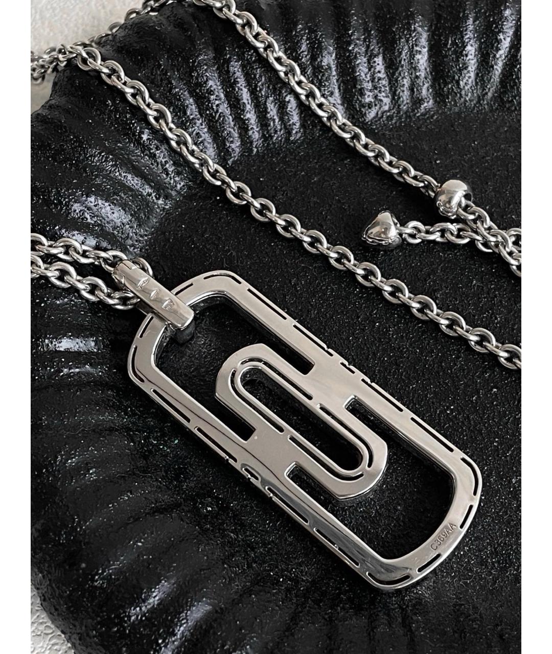 BVLGARI Серебряное колье из белого золота, фото 4