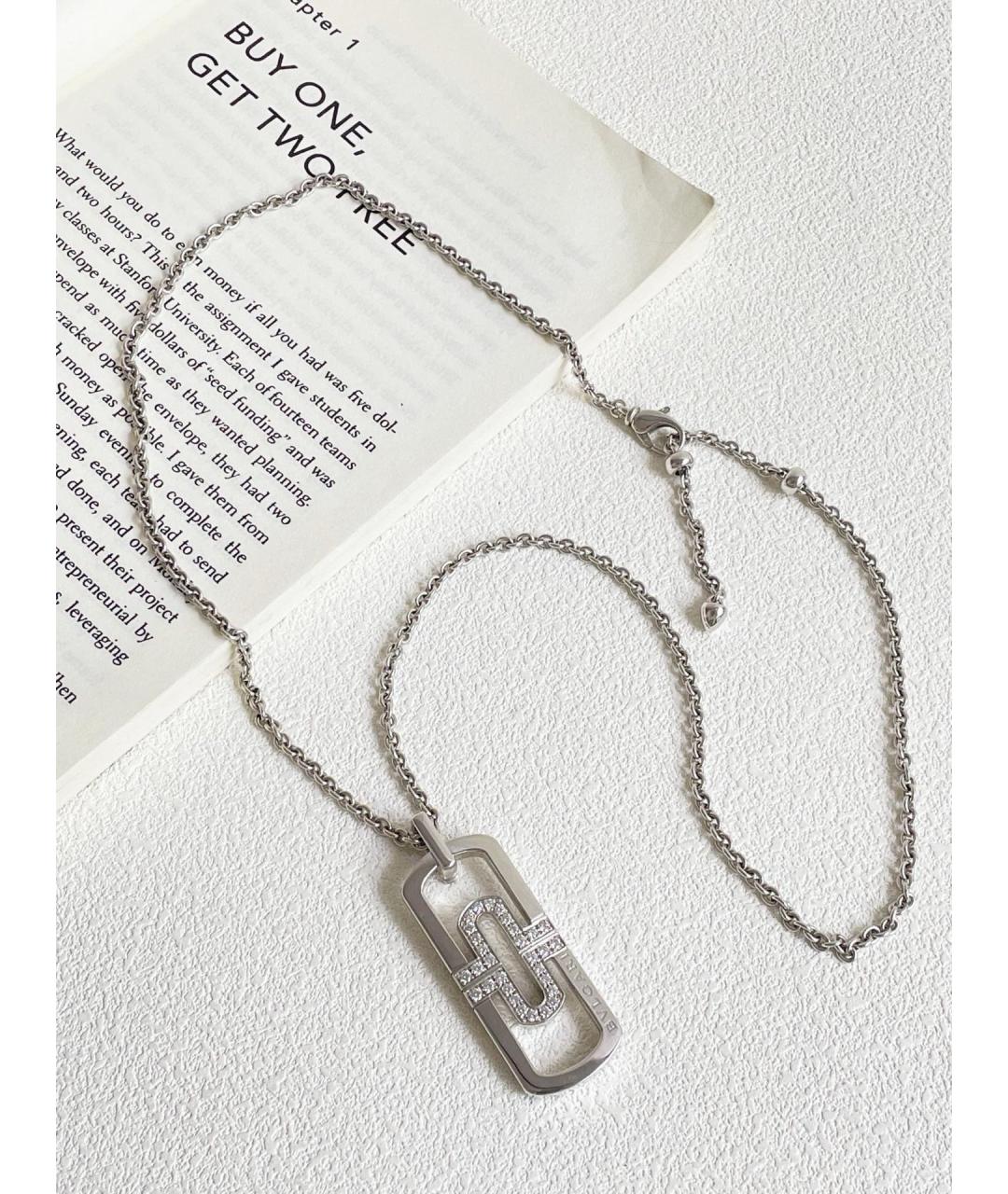 BVLGARI Серебряное колье из белого золота, фото 6