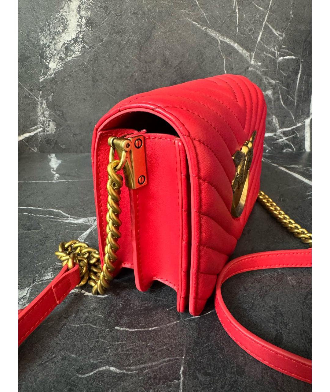 PINKO Красная кожаная сумка через плечо, фото 2