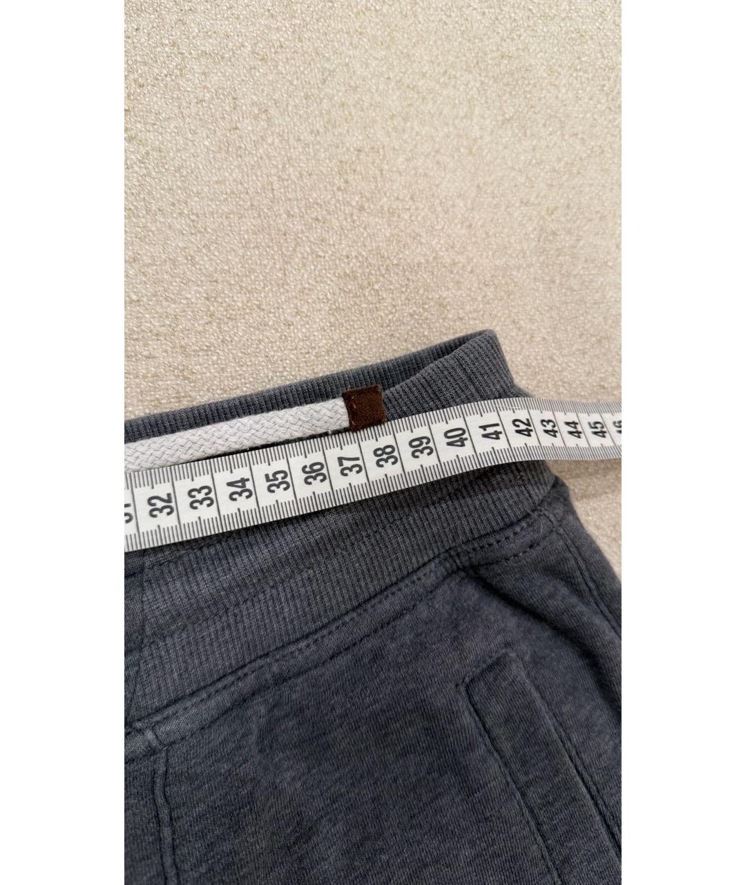 BRUNELLO CUCINELLI Серый хлопковый спортивный костюм, фото 6