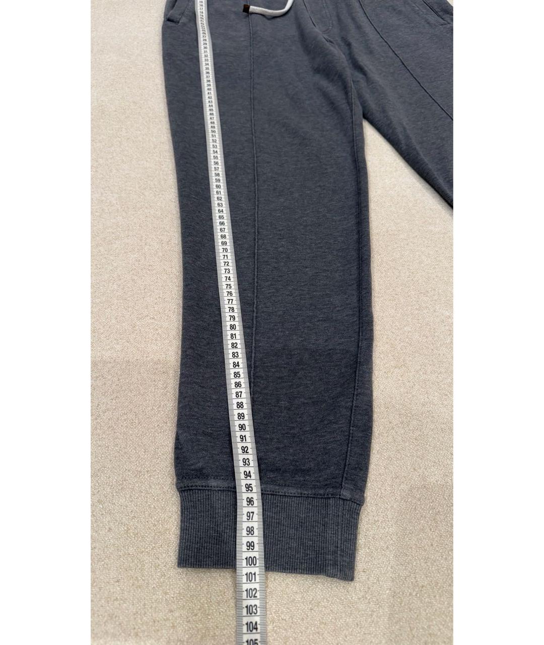 BRUNELLO CUCINELLI Серый хлопковый спортивный костюм, фото 7