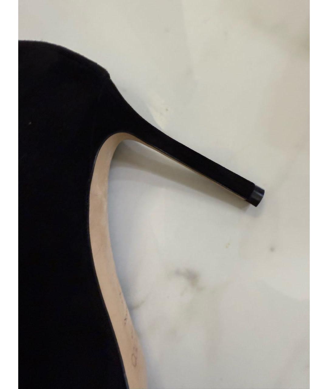JIMMY CHOO Черные замшевые туфли, фото 7