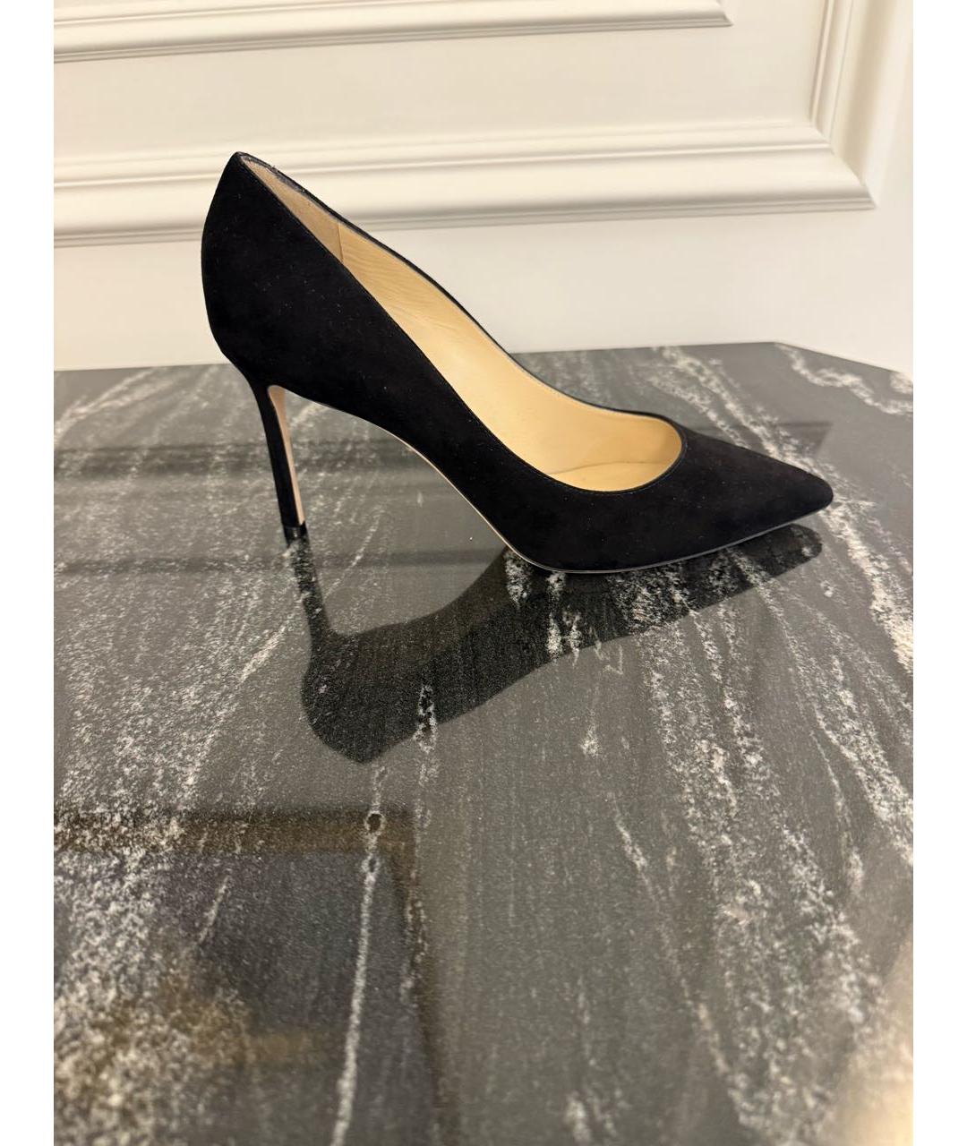 JIMMY CHOO Черные замшевые туфли, фото 8