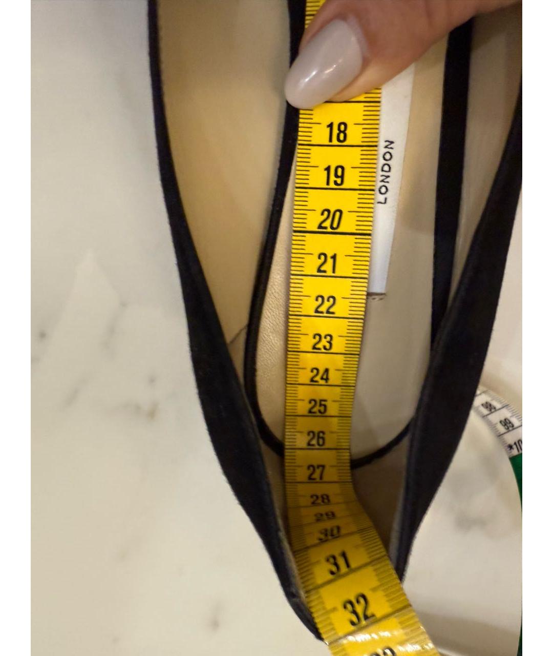 JIMMY CHOO Черные замшевые туфли, фото 5