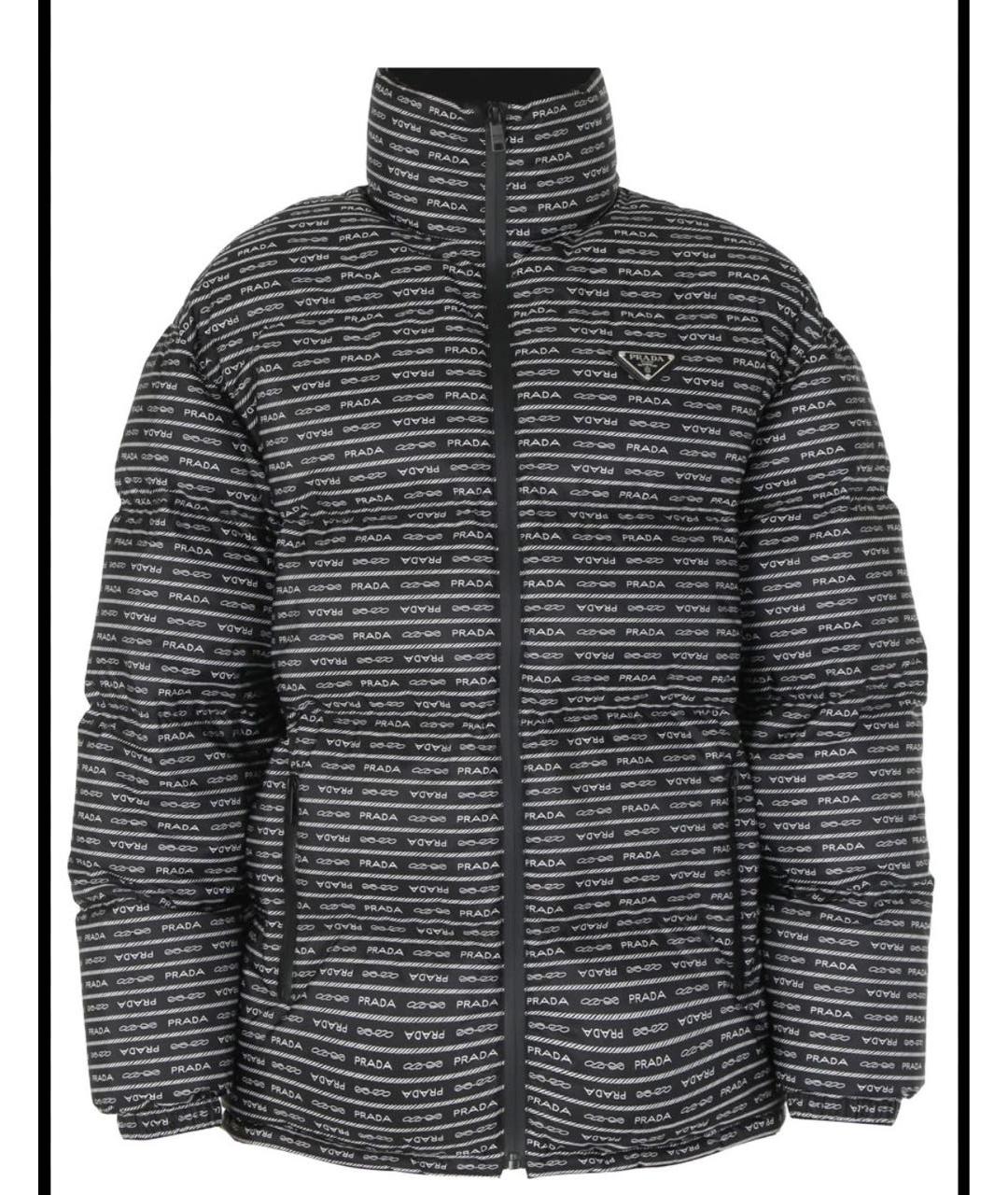 PRADA Черный полиэстеровый пуховик, фото 9