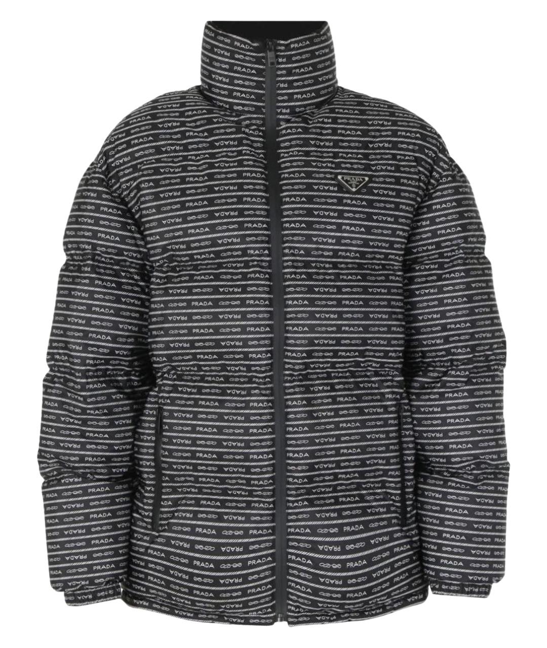 PRADA Черный полиэстеровый пуховик, фото 1