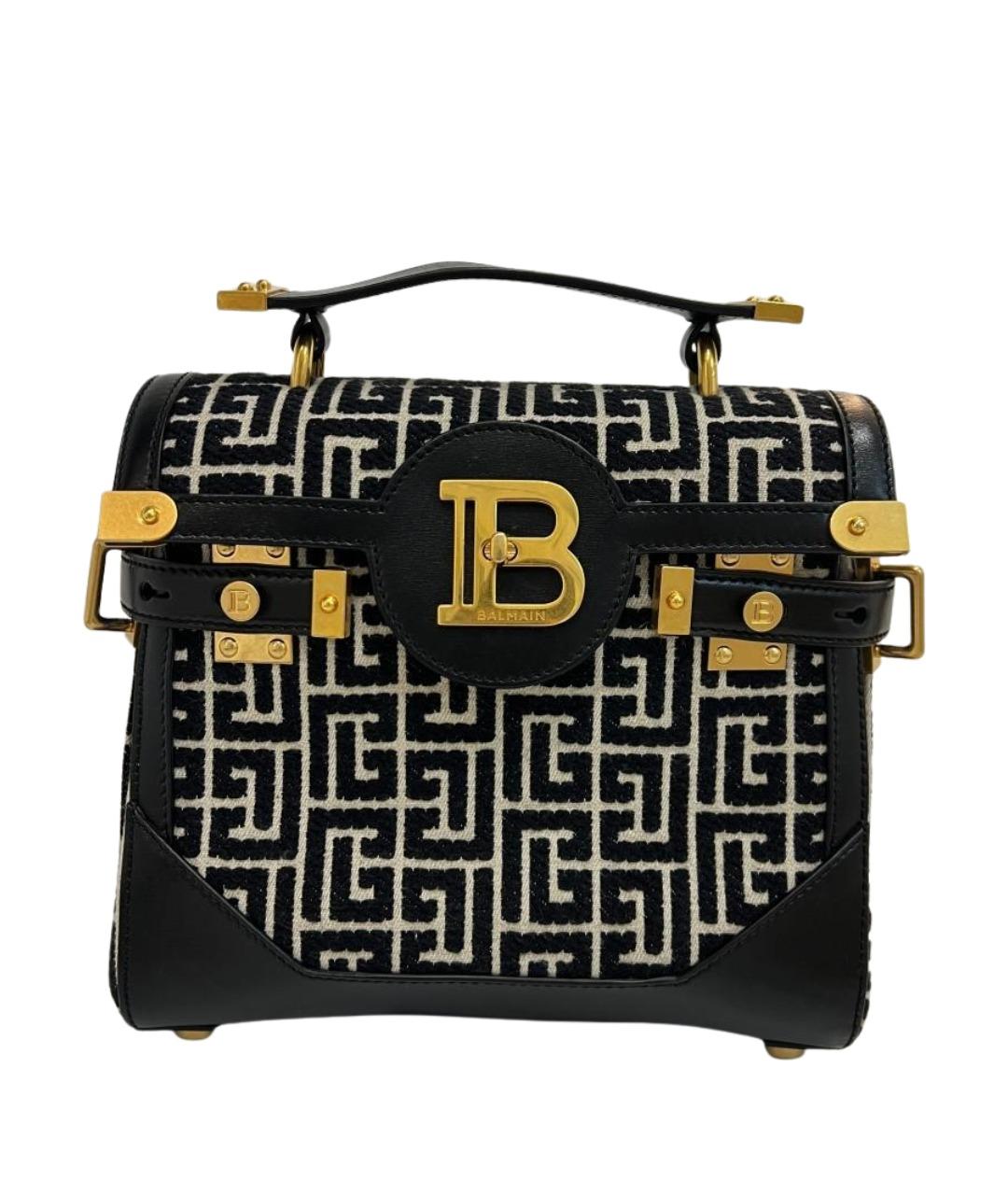 BALMAIN Черная жаккардовая сумка через плечо, фото 1