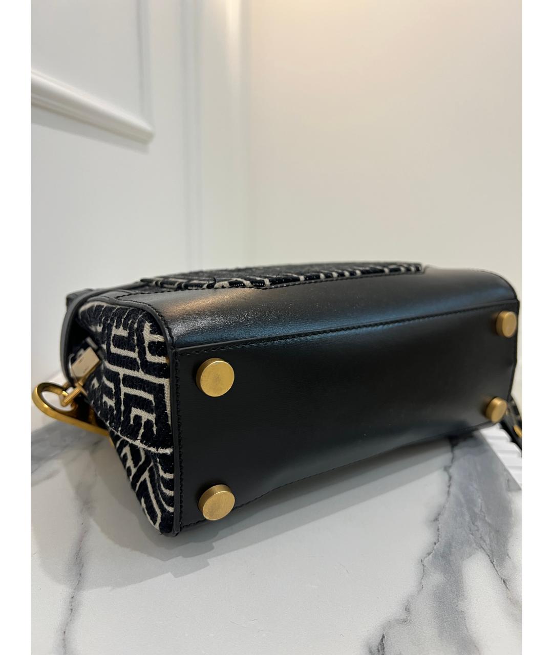 BALMAIN Черная жаккардовая сумка через плечо, фото 6