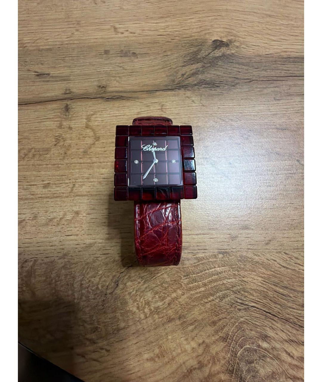 CHOPARD Бордовые часы, фото 4