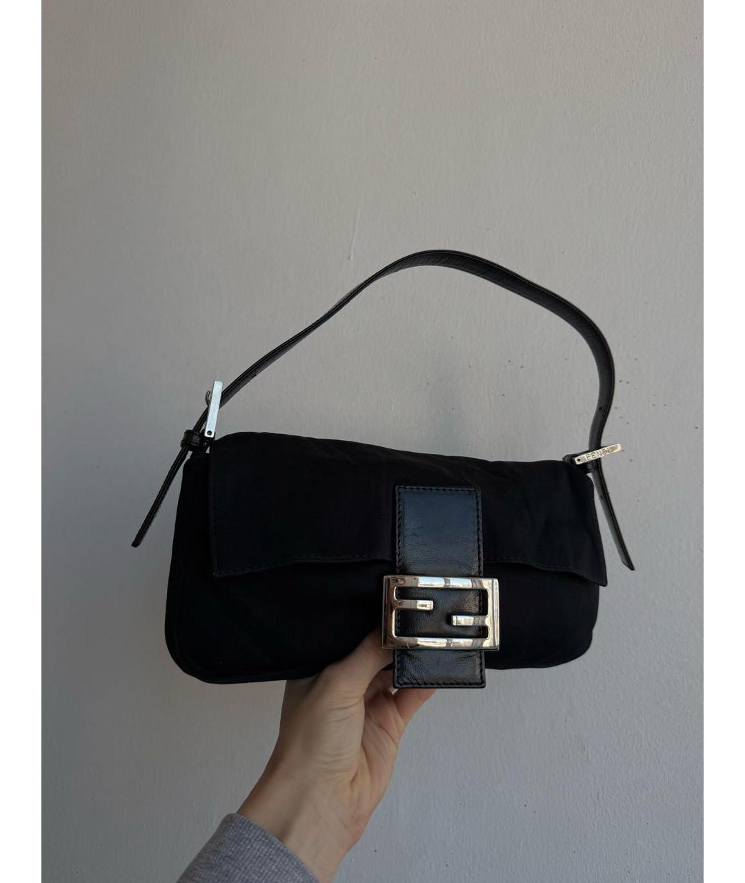 FENDI Черная сумка с короткими ручками, фото 2