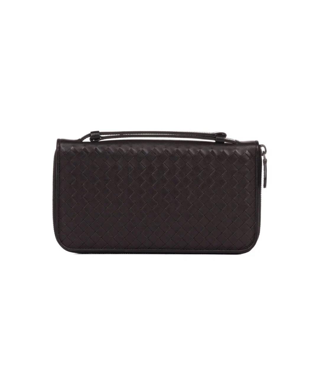 BOTTEGA VENETA Коричневый кожаный кошелек, фото 2