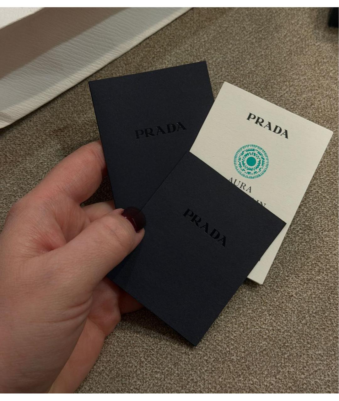 PRADA Антрацитовый кожаный кошелек, фото 4