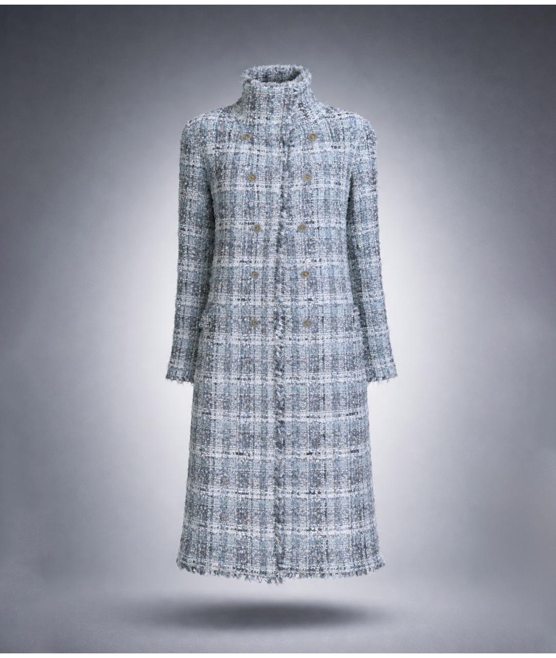 CHANEL Серое твидовое пальто, фото 6