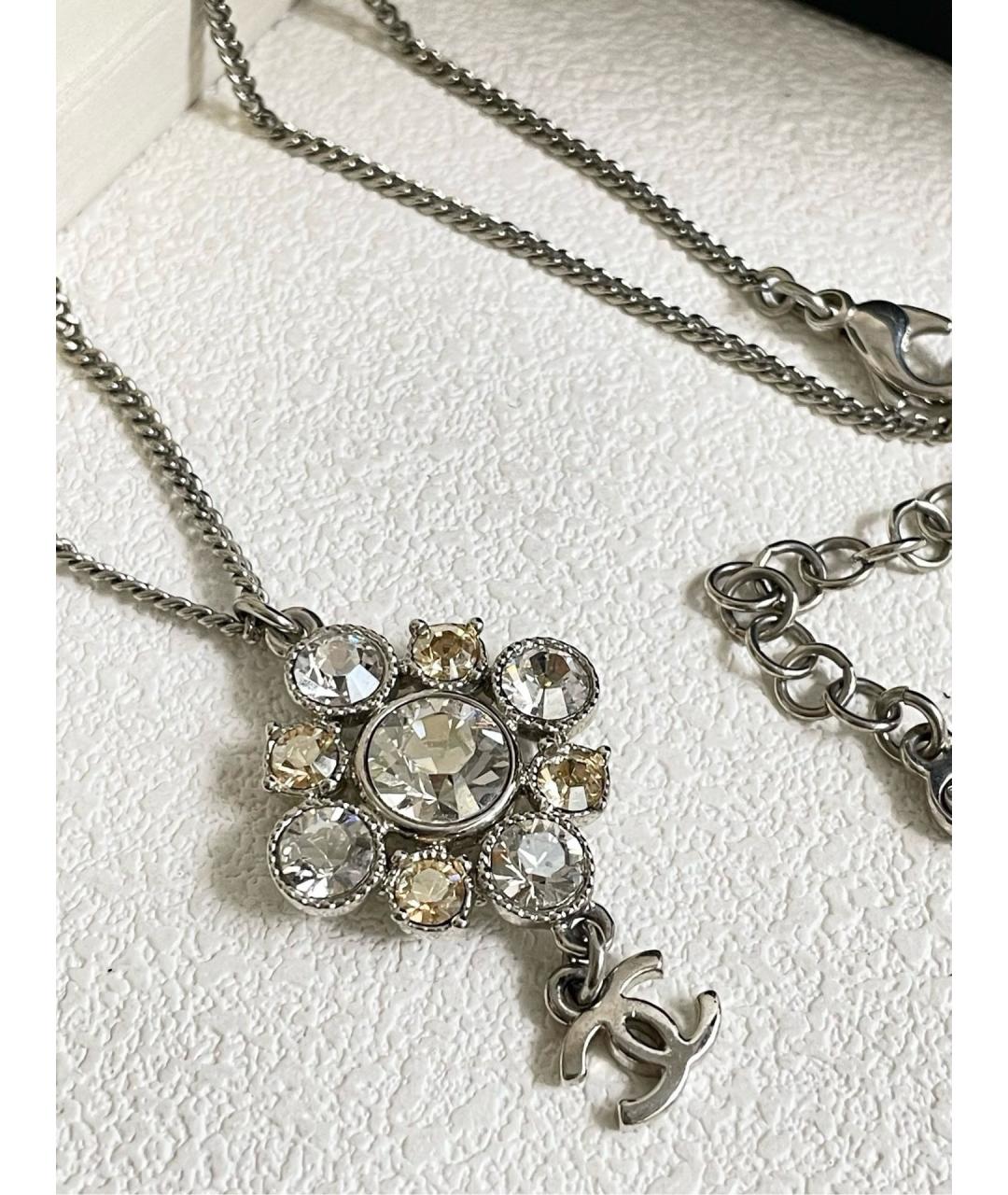 CHANEL Серебряное металлическое колье, фото 2