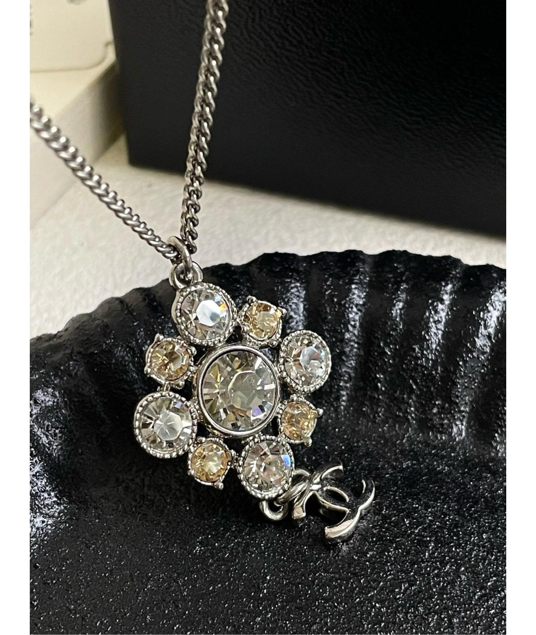 CHANEL Серебряное металлическое колье, фото 3