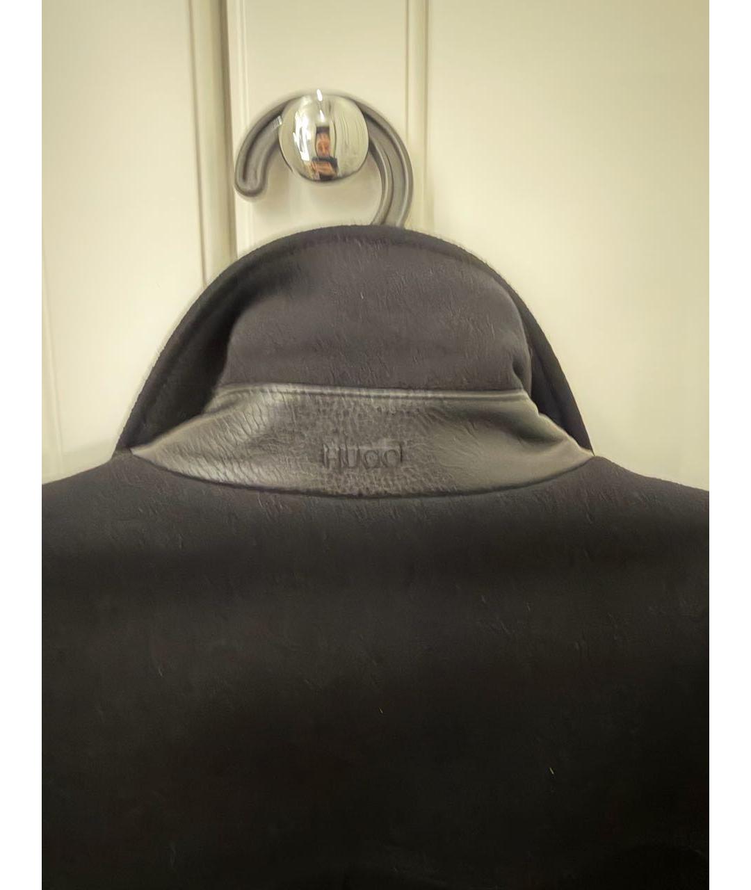 HUGO Черное пальто, фото 4