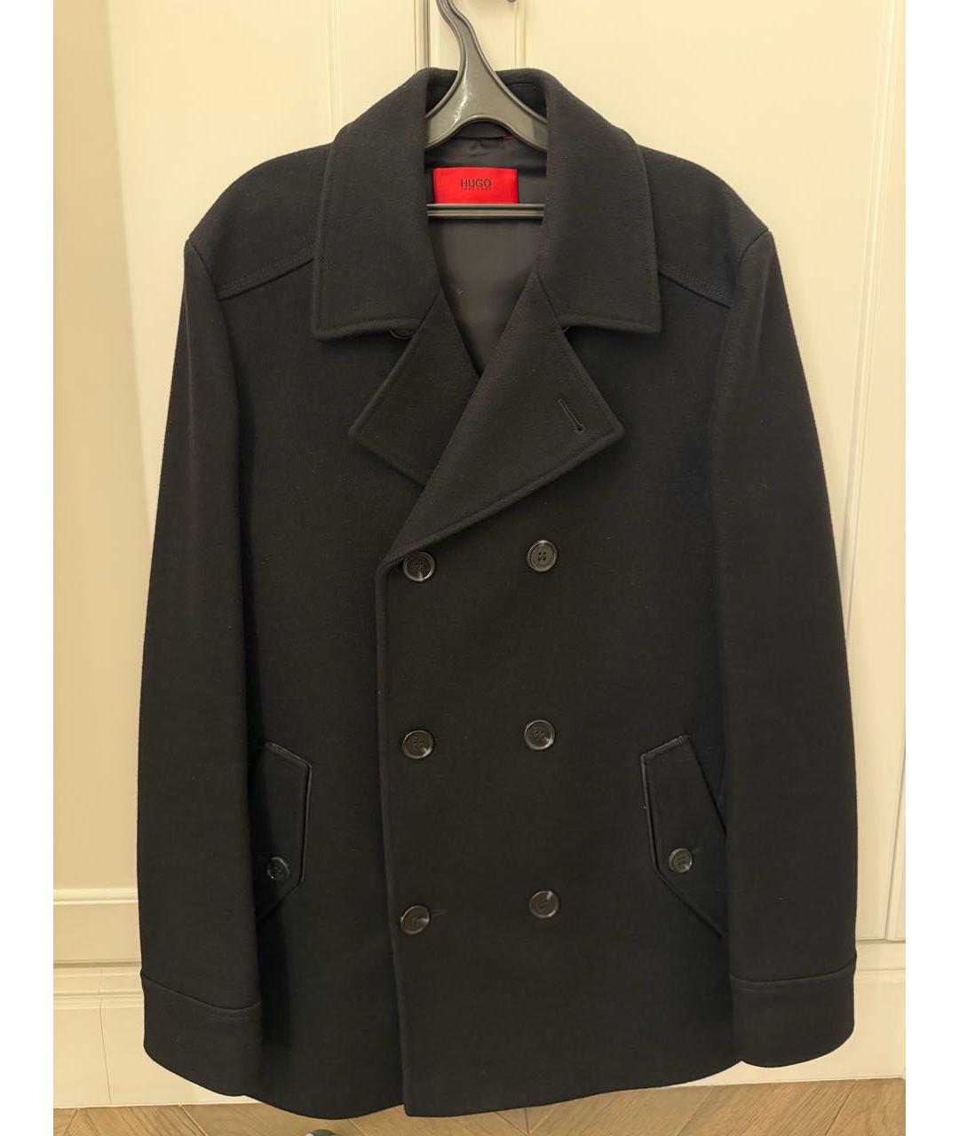 HUGO Черное пальто, фото 5