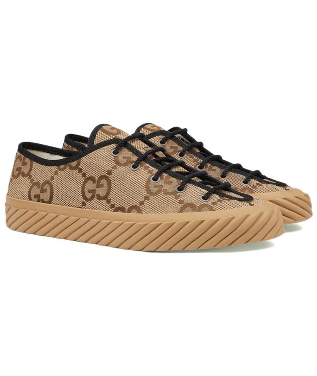 GUCCI Мульти текстильные низкие кроссовки / кеды, фото 2