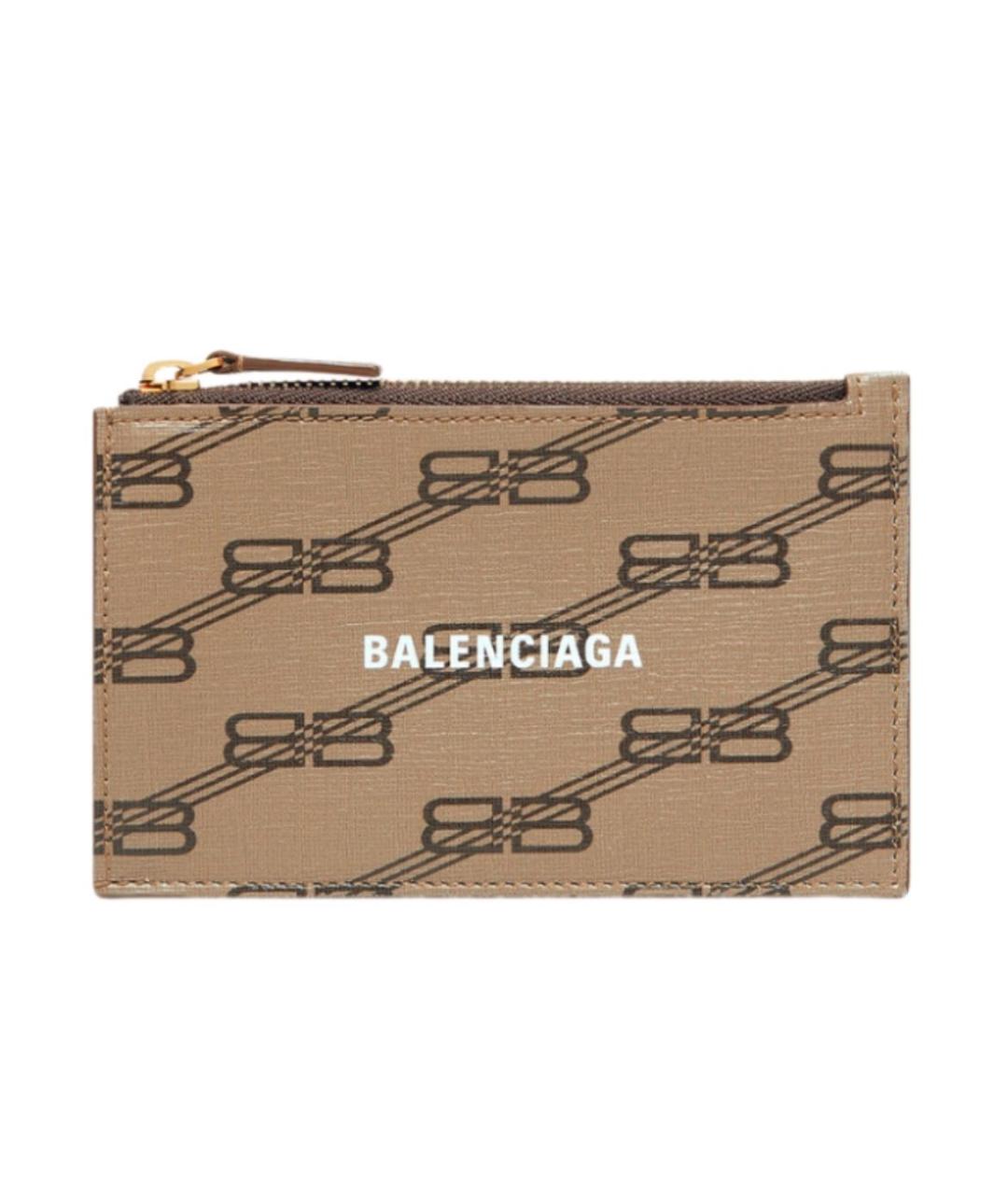 BALENCIAGA Коричневый кожаный кардхолдер, фото 5