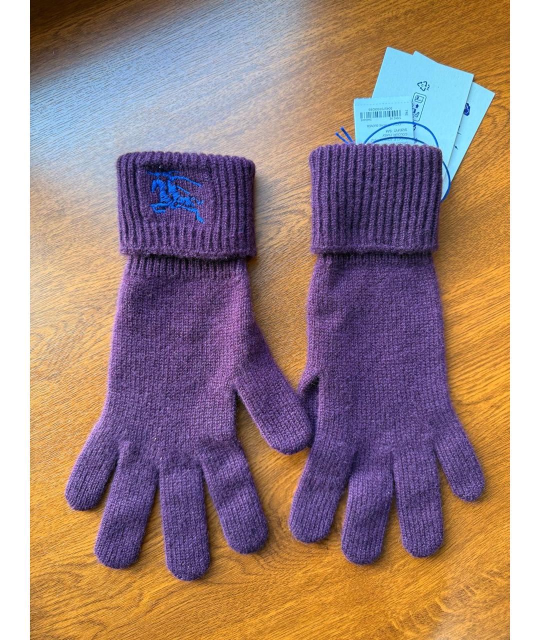 BURBERRY Фиолетовая кашемировая шапка, фото 6