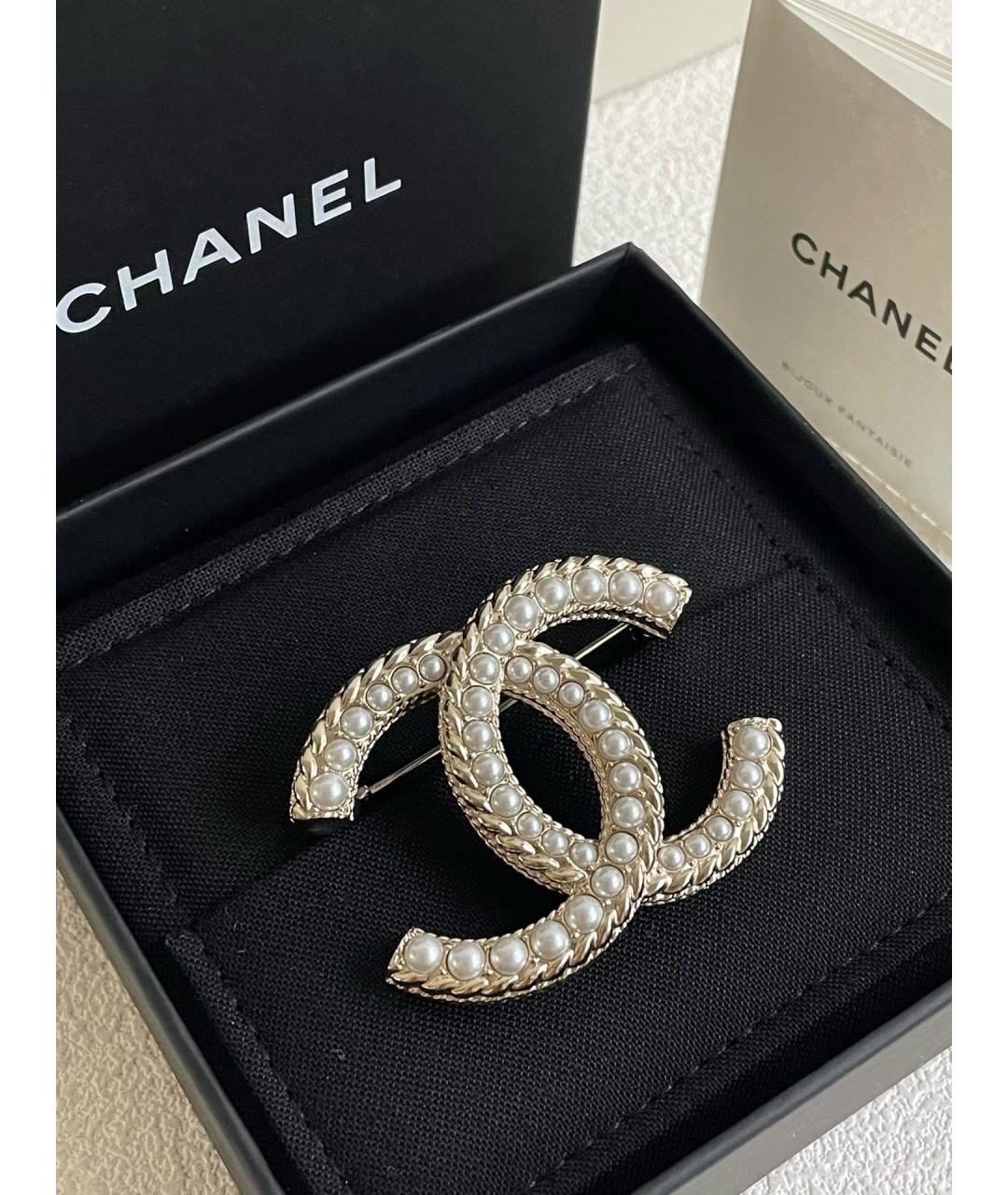 CHANEL Золотая металлическая булавка / брошь, фото 6