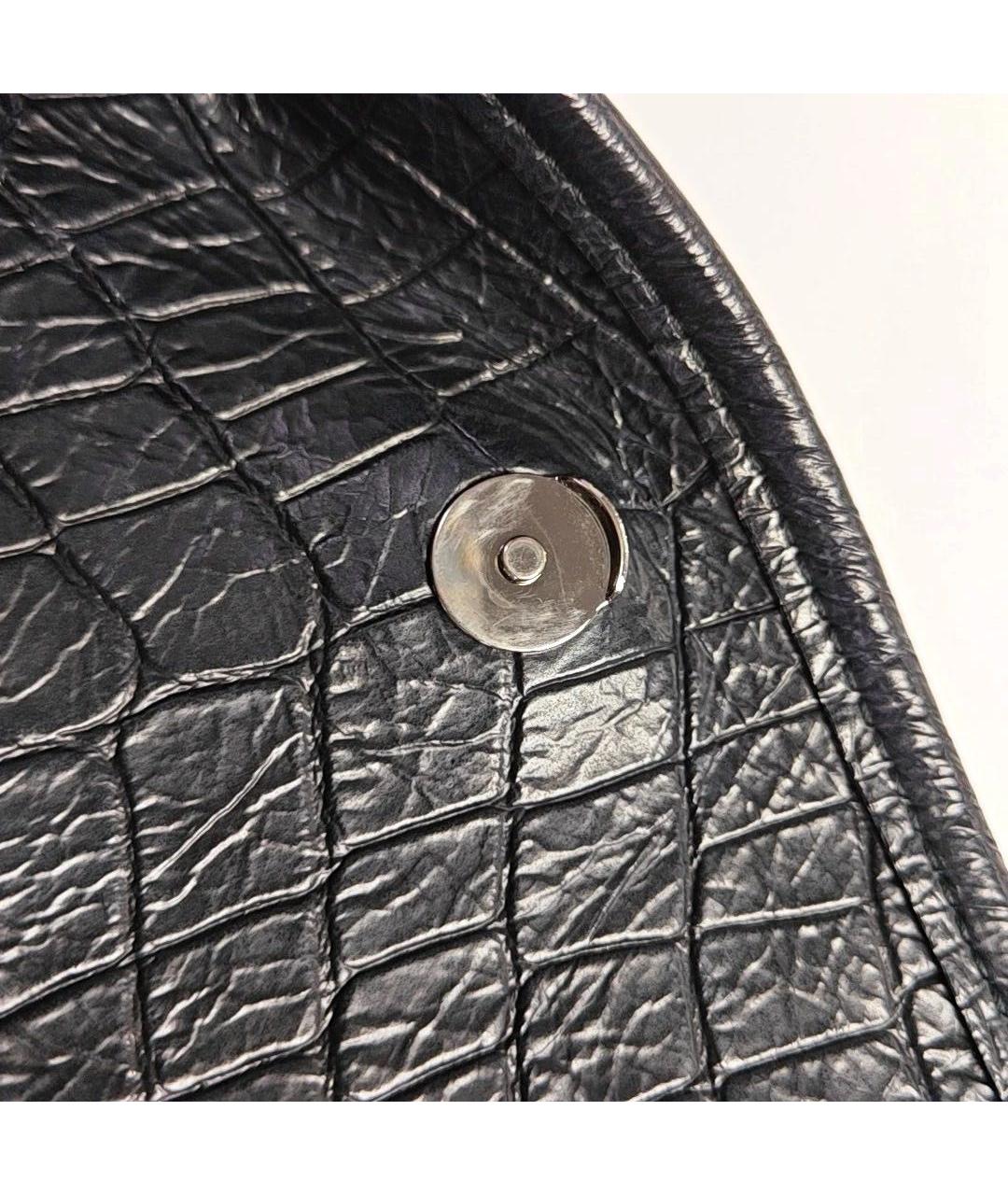 SAINT LAURENT Черная кожаная сумка через плечо, фото 7