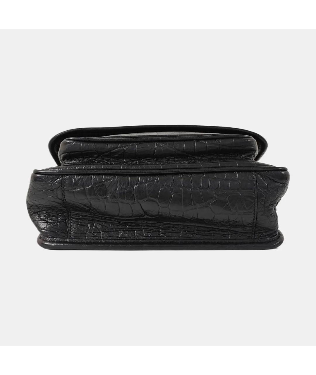 SAINT LAURENT Черная кожаная сумка через плечо, фото 5