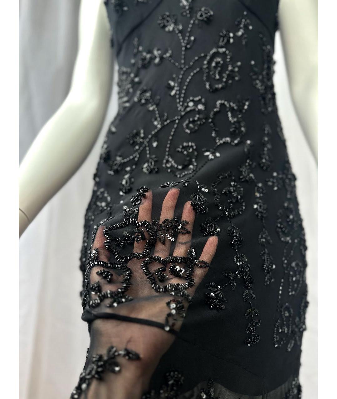 VERSACE JEANS COUTURE Черное шелковое вечернее платье, фото 4