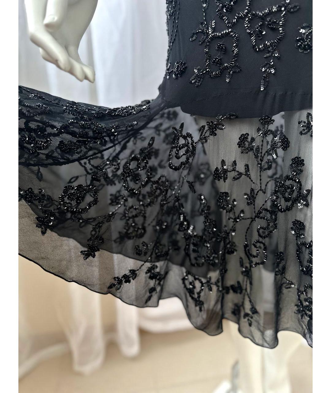 VERSACE JEANS COUTURE Черное шелковое вечернее платье, фото 5