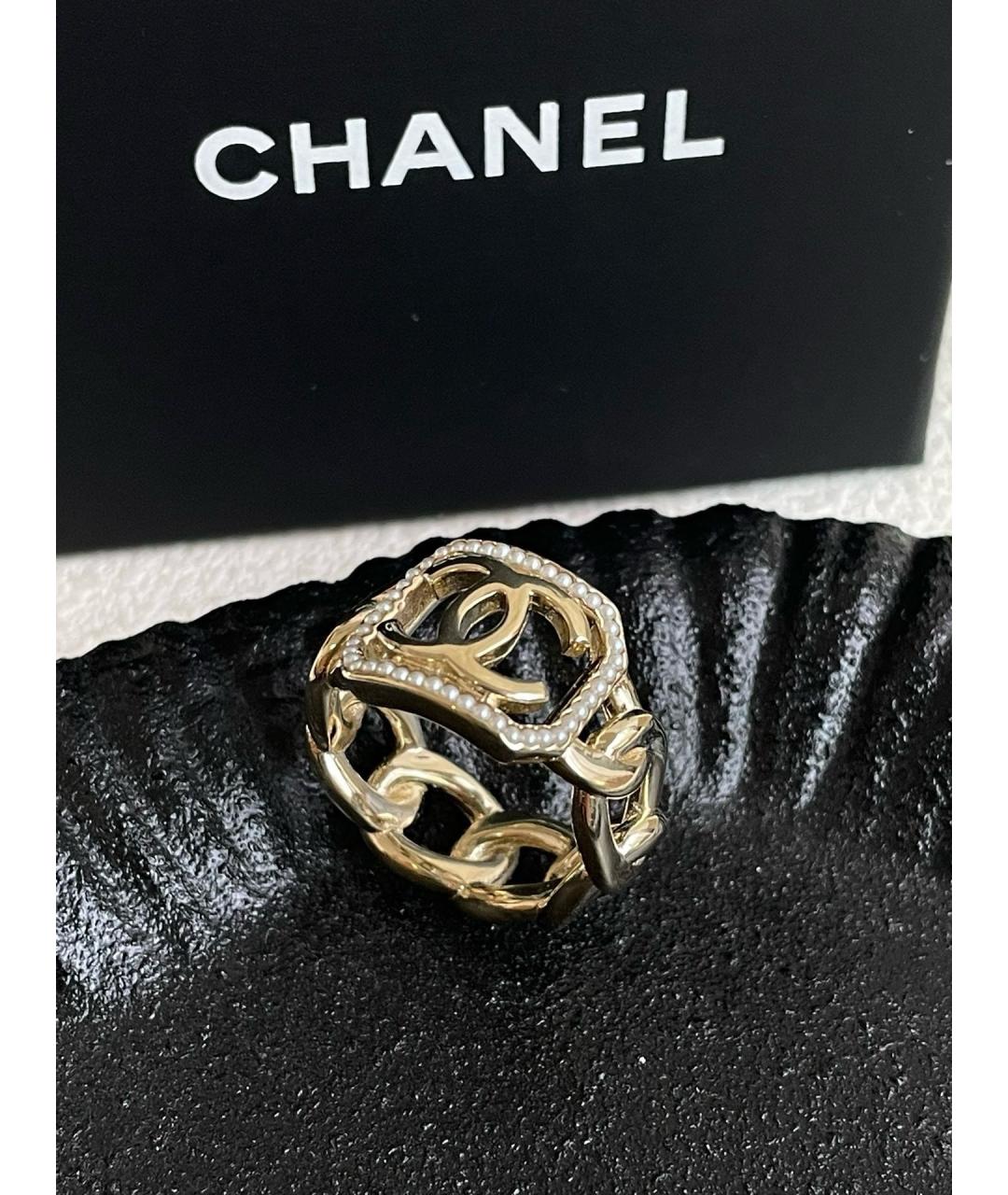 CHANEL Золотое латунное кольцо, фото 4