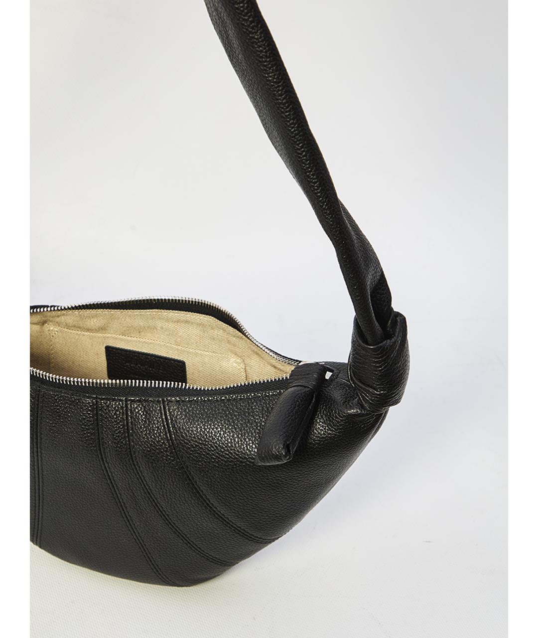 LEMAIRE Черная кожаная сумка через плечо, фото 4
