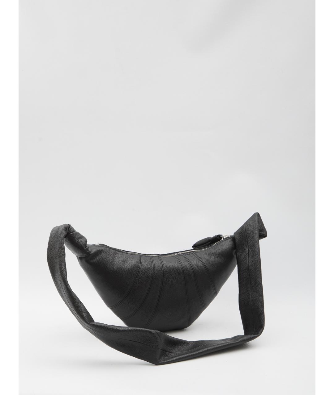 LEMAIRE Черная кожаная сумка через плечо, фото 2