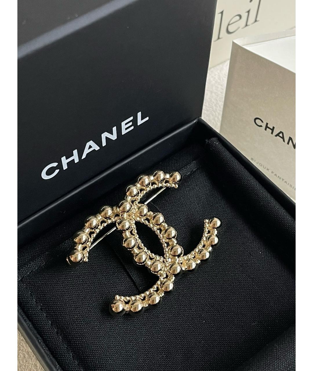 CHANEL Золотая латунная булавка / брошь, фото 6