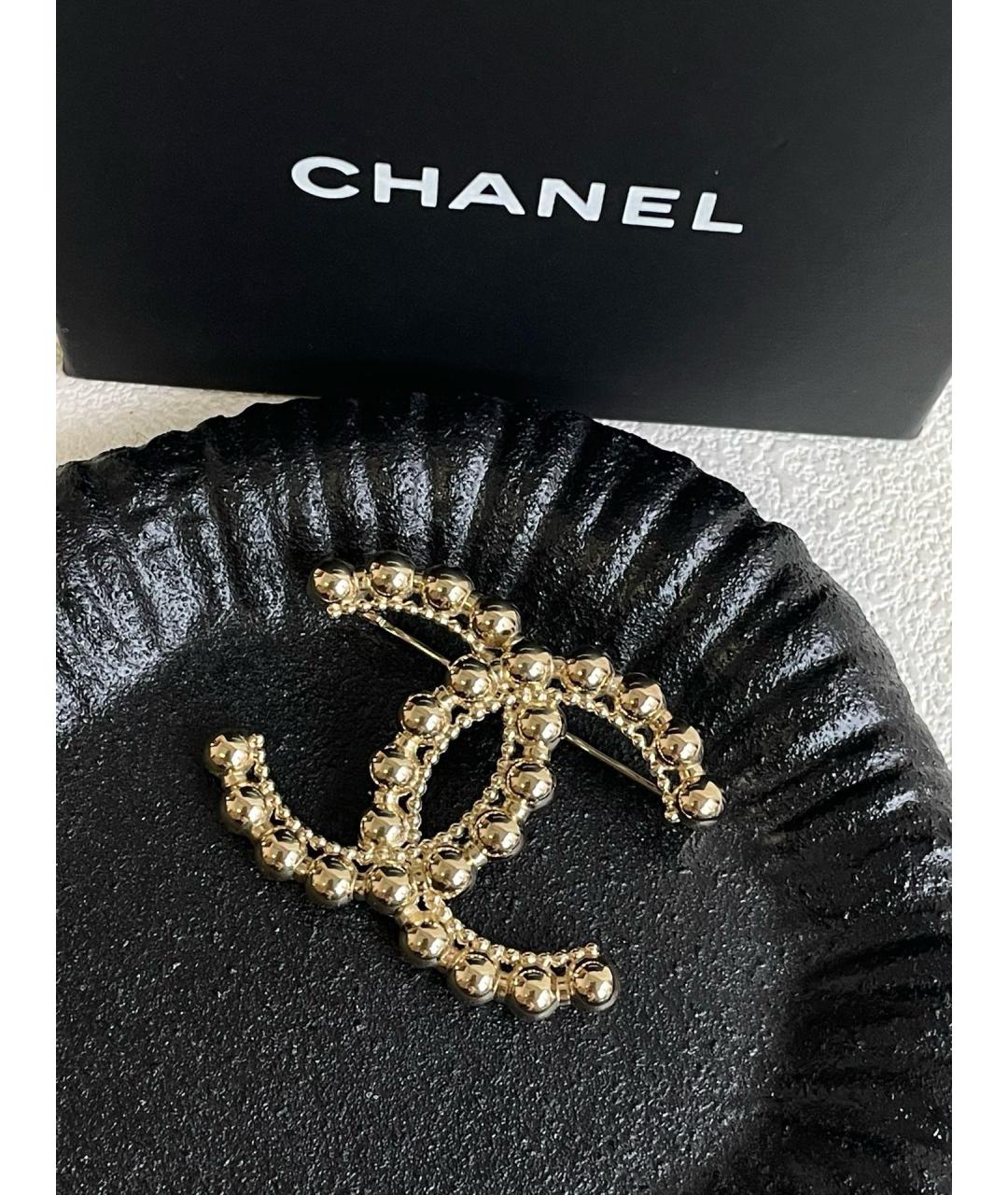 CHANEL Золотая латунная булавка / брошь, фото 2