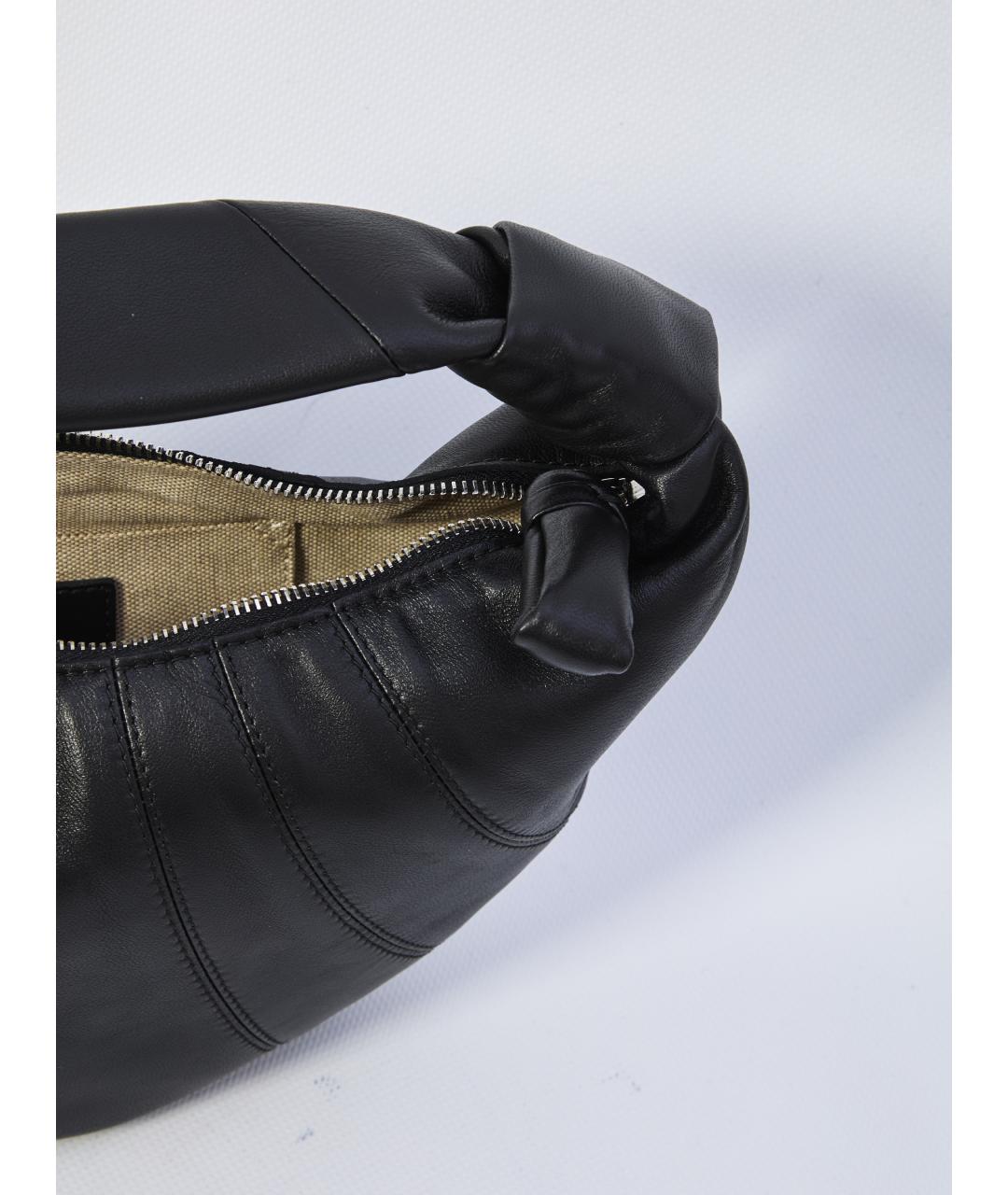 LEMAIRE Черная кожаная сумка с короткими ручками, фото 4