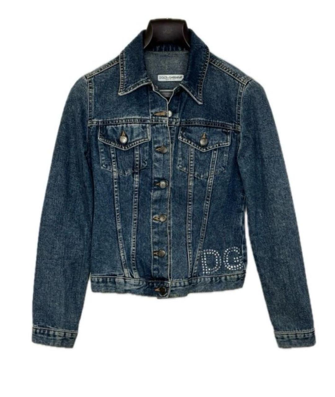 DOLCE&GABBANA Синий деним жакет/пиджак, фото 8
