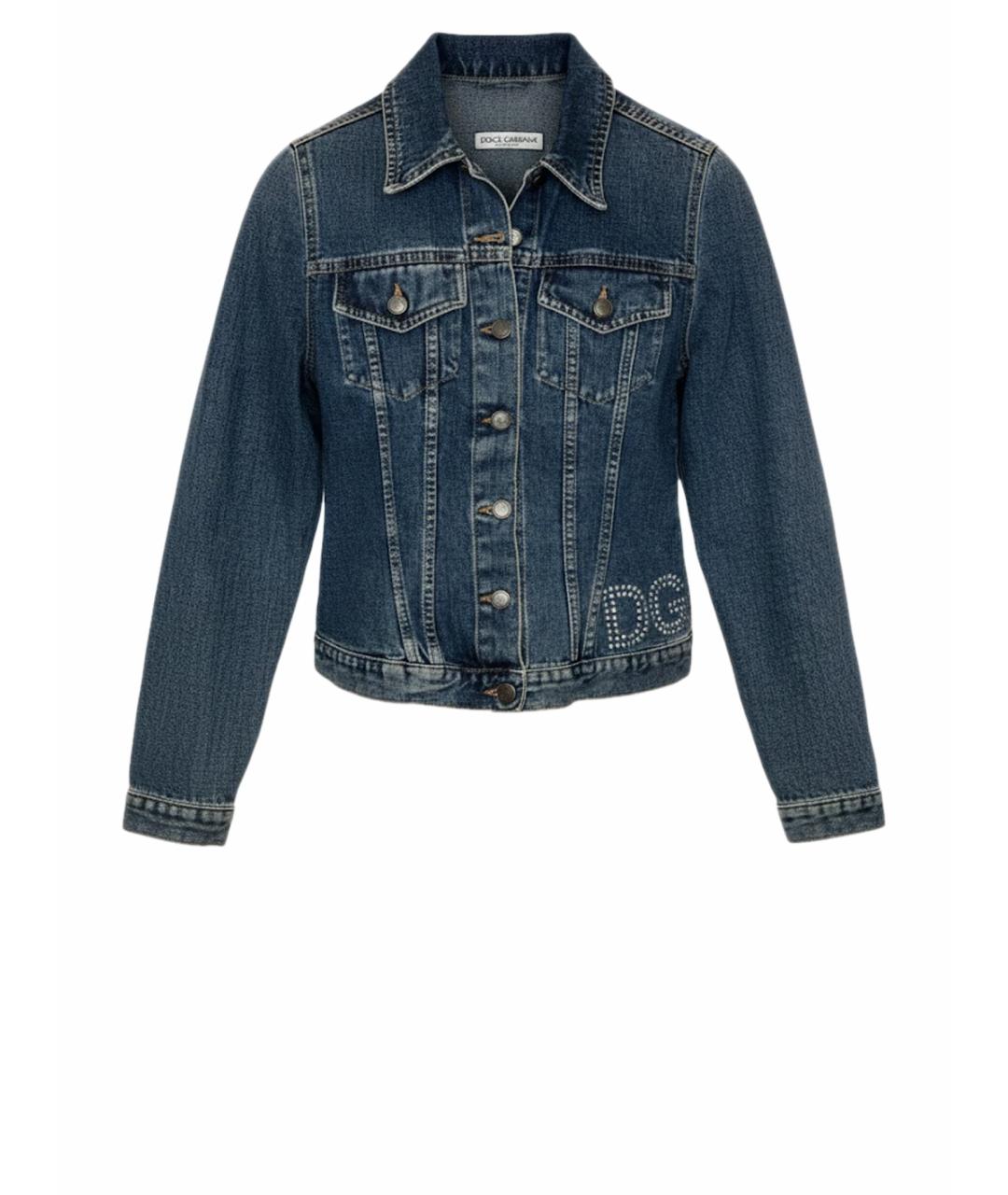 DOLCE&GABBANA Синий деним жакет/пиджак, фото 1
