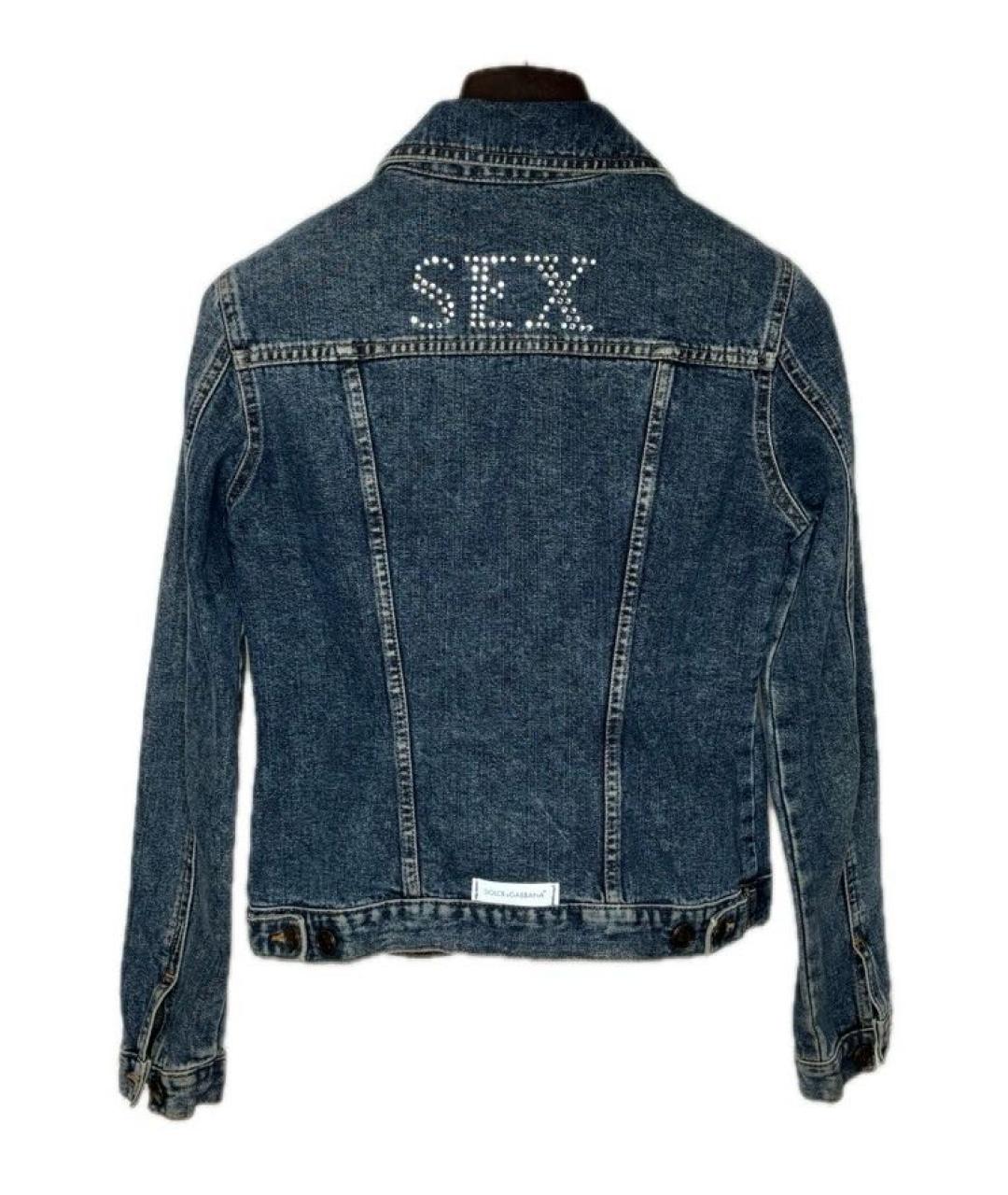 DOLCE&GABBANA Синий деним жакет/пиджак, фото 2