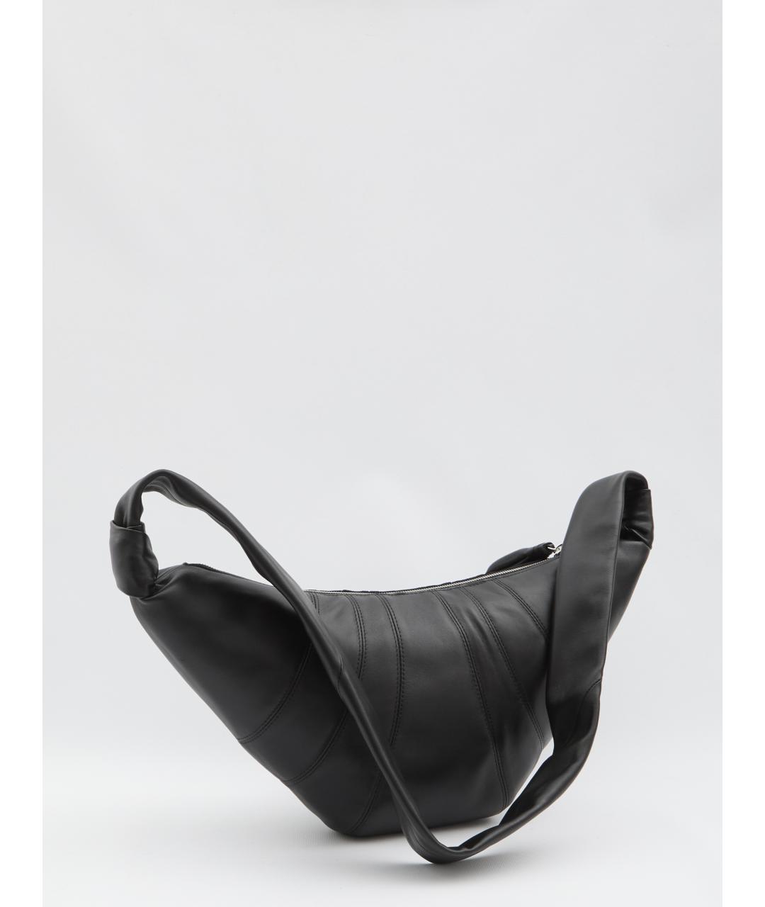 LEMAIRE Черная кожаная сумка через плечо, фото 2